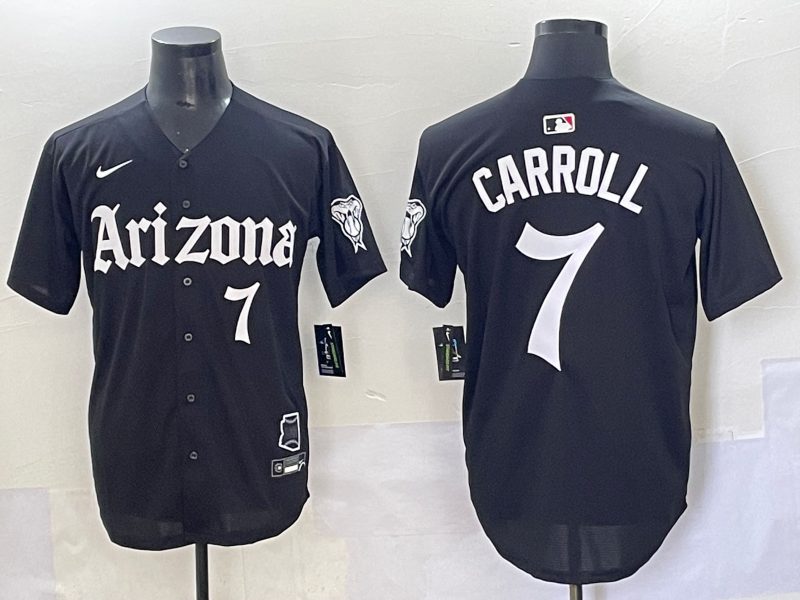Men's Arizona Diamondbacks Corbin Carroll #7 Black Alternate Limited Jersey